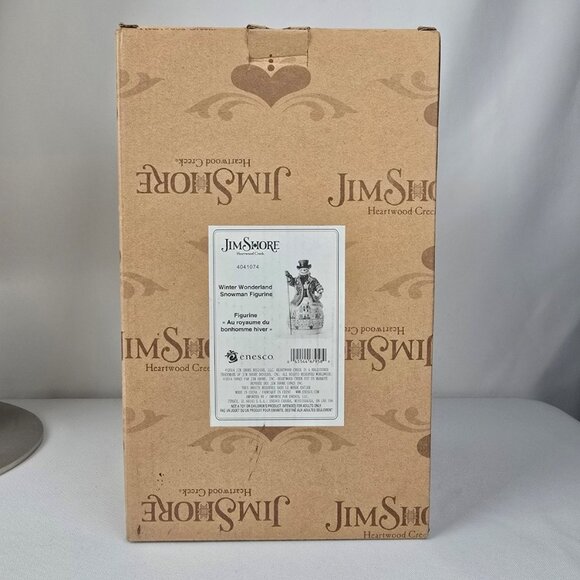 Jim Shore for Enesco Heartwood Creek Winter Wonderland Snowman Figurine 4041074 - Picture 9 of 10